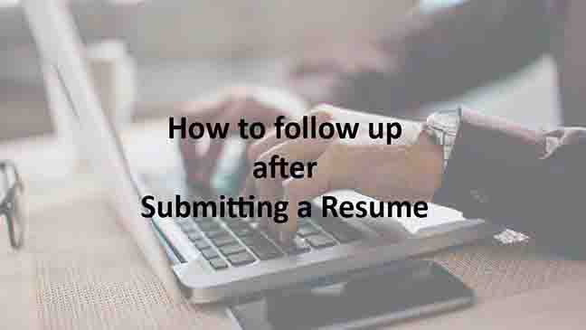 how to follow up after CV submission