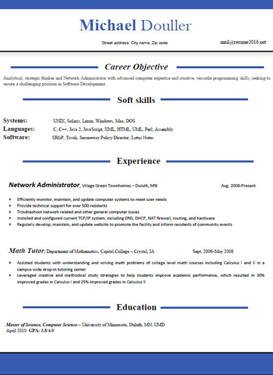 Make your resume for free